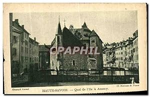 Carte Postale Ancienne Haute Savoie Quai de l'île a Annecy