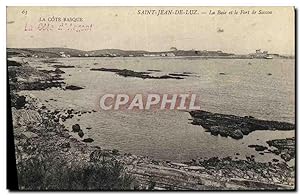 Carte Postale Ancienne St Jean De Luz La Baie et Le Fort De Soccoa