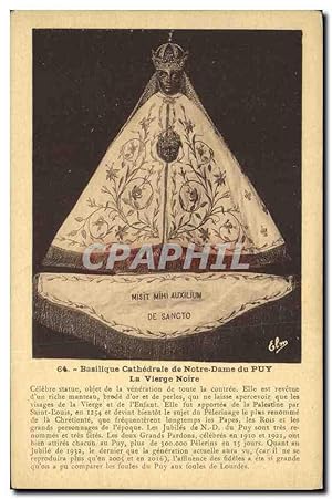 Carte Postale Ancienne Basilique Cathédrale de Notre Dame du Puy La vierge noire