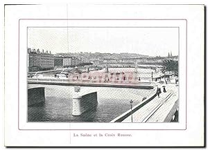 Carte Postale Ancienne Lyon La Saone et la Croix Rousse