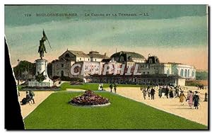 Carte Postale Ancienne Boulogne sur Mer Le Casino Et La Terrasse