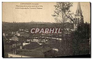 Carte Postale Ancienne Langoiran Panorama de la Ville et des Communes du Tourne et Tabanac