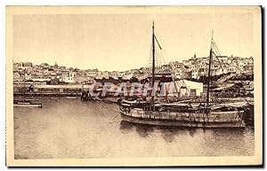 Carte Postale Ancienne Tanger vue générale Bateau