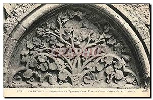 Carte Postale Ancienne Cathédrale de Chartres Decoration du Tympan d'une Fenetre d'une maison du ...