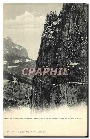 Carte Postale Ancienne Dauphine Massif de la Grande Chartreuse Passage du Frou Chasseurs alpins e...