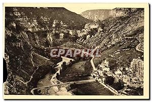 Carte Postale Ancienne Gorges du Tarn Le Village de la Malene