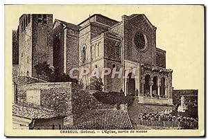 Carte Postale Ancienne Chabeuil L'Eglise sortie de Messe