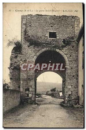 Carte Postale Ancienne Cluny La porte Saint Mayeul