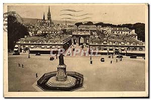 Carte Postale Ancienne Nancy Place Stanislas Arc de Triomphe et palais du gouvernement