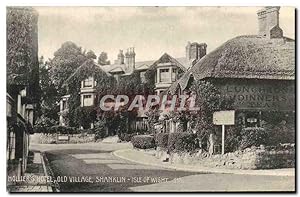 Carte Postale Ancienne Shanklin Hollier's Hôtel Old Village Isle of Wight