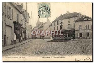 Carte Postale Ancienne Saint Leu Place de la Forge