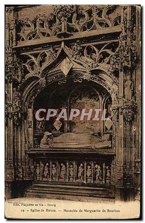 Carte Postale Ancienne Bourg de Eglise Mausolee de Marguerite de Bourbon
