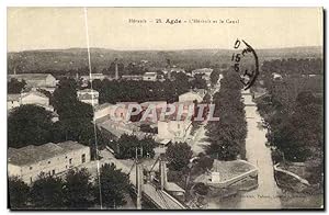 Carte Postale Ancienne Herault Agde L'Herault et le Canal