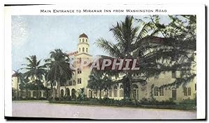 Carte Postale Ancienne Main Entrance to Miramar Inn From Washington Road