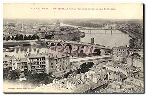 Carte Postale Ancienne Toulouse vue générale Sur La Garonne Et Faubourg St Cyprien