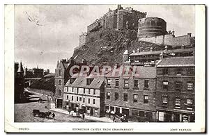 Carte Postale Ancienne Edinburg Castle From Grassmarket