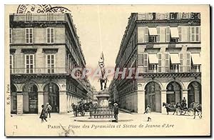 Carte Postale Ancienne Paris Place des Pyramides et Statue de Jeanne d'Arc