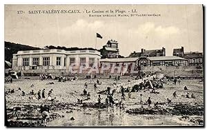 Carte Postale Ancienne Saint Valery en Caux Le Casino et La Plage