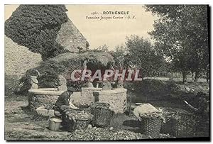 Carte Postale Ancienne Rotheneuf Fontaine Jacques Cartier TOP