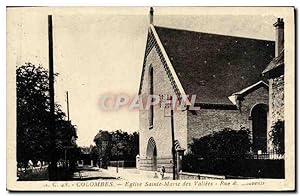Carte Postale Ancienne Colombes Eglise Sainte Marie des Vallées Rue du souvenir