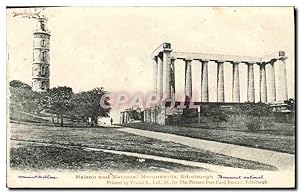 Carte Postale Ancienne Edinburgh Neison And National Monuments