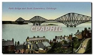 Carte Postale Ancienne Edinburgh Forth Bridge and South Queensferry