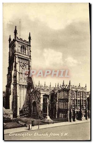 Carte Postale Ancienne Cirencester Church From SW
