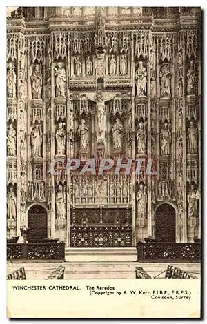 Carte Postale Ancienne Winchester Cathedral The Reredos