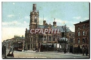 Carte Postale Ancienne Town Hall Talbot Square Blackpool
