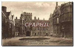 Carte Postale Ancienne Oxford Brasenose College New Quadrangle