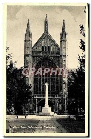 Carte Postale Ancienne West Front Winchester Cathedral