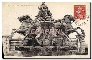 Carte Postale Ancienne Lyon Fontaine Bartholdi