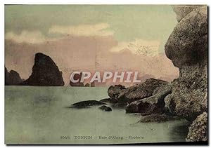 Carte Postale Ancienne Indochine Tonkin Baie d'Along Rochers