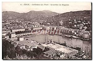 Carte Postale Ancienne Nice Intérieur du Port Quartier de Riquier
