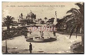 Carte Postale Ancienne Nice Jardins Public Fontaine des Tritons Palais de la Jetée