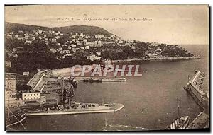 Carte Postale Ancienne Nice Les Quais du Port et la Pointe du Mont Boron
