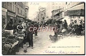 Carte Postale Ancienne Nice Le Marche aux Fleurs Cours Saleya TOP
