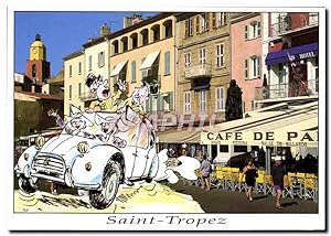 Carte Postale Moderne Cote d'Azur Saint Tropez Gendarmes Religieuses Citroen 2 CV Billards