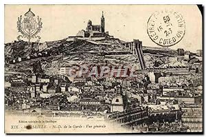 Carte Postale Ancienne Marseille N D de la Garde vue générale