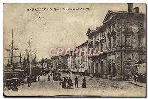 Carte Postale Ancienne Marseille Le Quai du Port et la Mairie