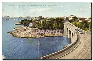 Carte Postale Ancienne Marseille vue générale et pont de la fausse monnaie