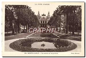 Carte Postale Ancienne Monte Carlo Le casino et les jardins