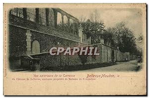 Carte Postale Ancienne Bellevue Meudon vue extérieure de la terrasse du château de Bellevue