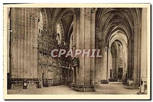 Carte Postale Ancienne Chartres Intérieur de la Cathédrale
