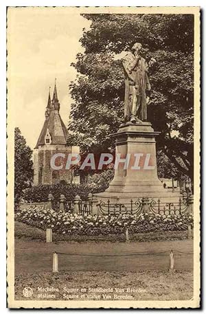 Carte Postale Moderne Malines Square Et statue Van Beneden