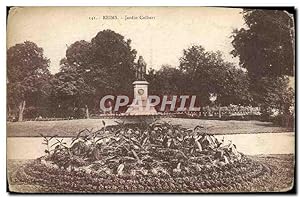 Carte Postale Ancienne Reims Jardin Colbert