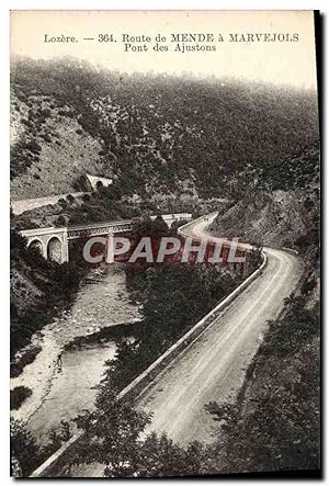 Carte Postale Ancienne Mende Route de a Marvejols Pont des Ajustons