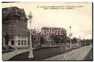Carte Postale Ancienne La Baule Sur Mer Esplanade Du Casino entre l'Hermitage et le Majestic