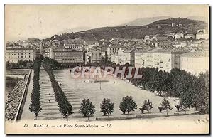 Carte Postale Ancienne Bastia La Place Saint Nicolas