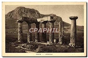 Carte Postale Ancienne Corinthe L'Acropole